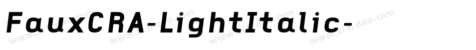 FauxCRA-LightItalic字体转换