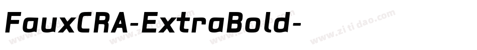 FauxCRA-ExtraBold字体转换