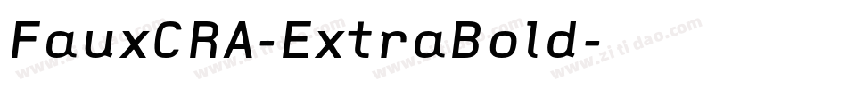 FauxCRA-ExtraBold字体转换