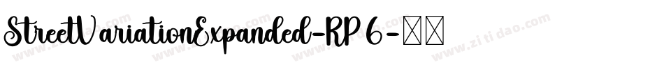 StreetVariationExpanded-RP6字体转换