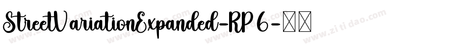 StreetVariationExpanded-RP6字体转换