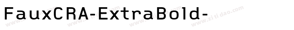 FauxCRA-ExtraBold字体转换