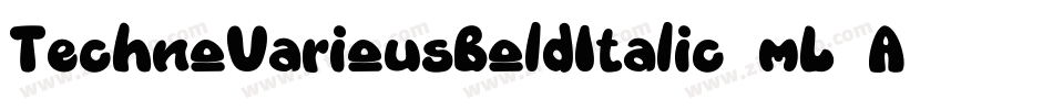 TechnoVariousBoldItalic-mL2A5字体转换