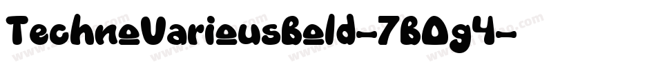 TechnoVariousBold-7BOg4字体转换