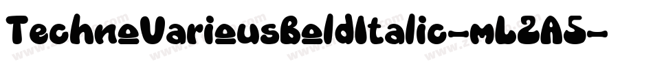 TechnoVariousBoldItalic-mL2A5字体转换