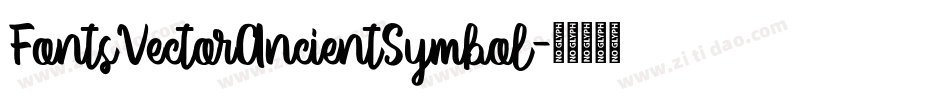 FontsVectorAncientSymbol字体转换