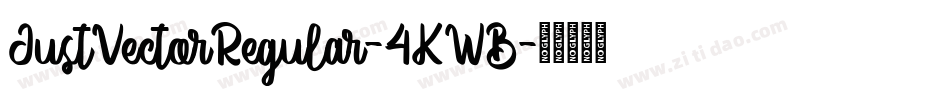 JustVectorRegular-4KWB字体转换