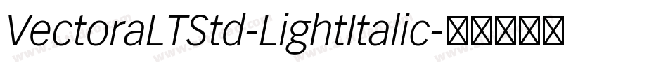 VectoraLTStd-LightItalic字体转换