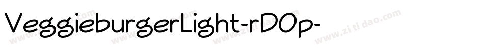 VeggieburgerLight-rDOp字体转换