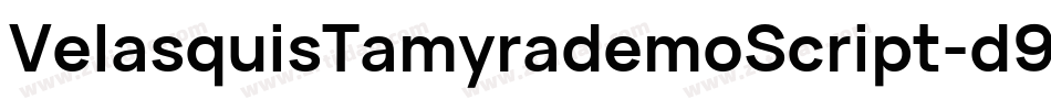 VelasquisTamyrademoScript-d9nXR字体转换