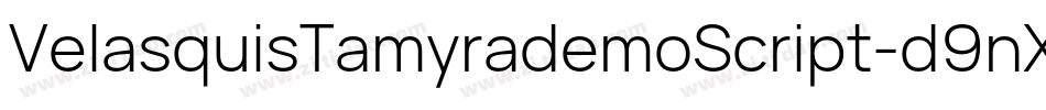 VelasquisTamyrademoScript-d9nXR字体转换