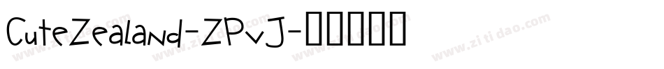 CuteZealand-ZPvJ字体转换