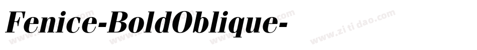 Fenice-BoldOblique字体转换