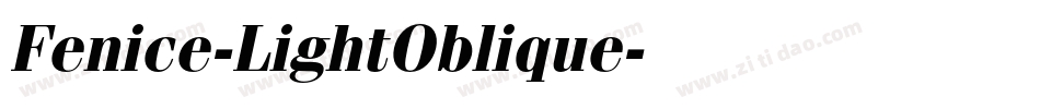 Fenice-LightOblique字体转换