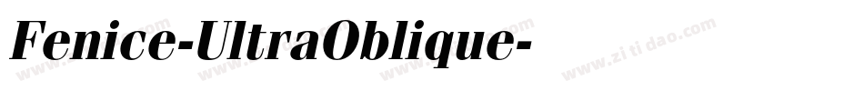 Fenice-UltraOblique字体转换