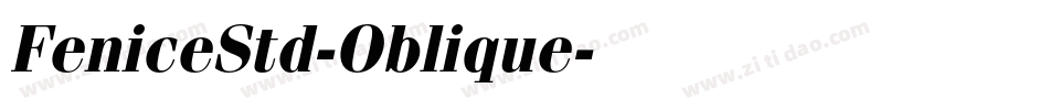 FeniceStd-Oblique字体转换