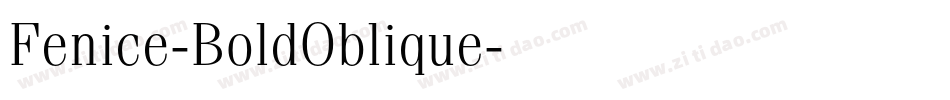 Fenice-BoldOblique字体转换