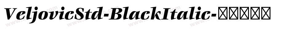 VeljovicStd-BlackItalic字体转换