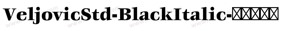 VeljovicStd-BlackItalic字体转换