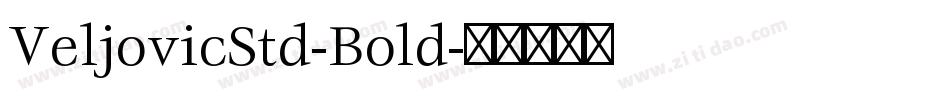 VeljovicStd-Bold字体转换