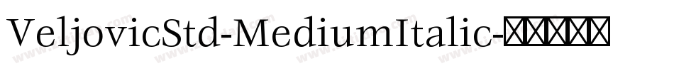 VeljovicStd-MediumItalic字体转换
