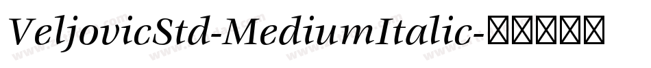 VeljovicStd-MediumItalic字体转换