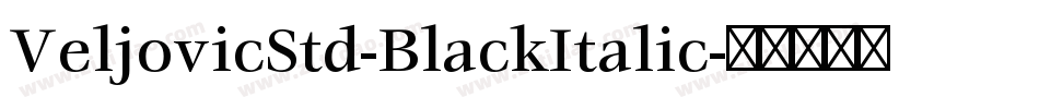 VeljovicStd-BlackItalic字体转换