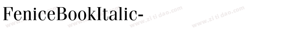 FeniceBookItalic字体转换