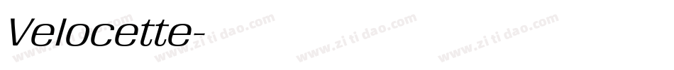 Velocette字体转换