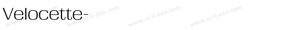 Velocette字体转换