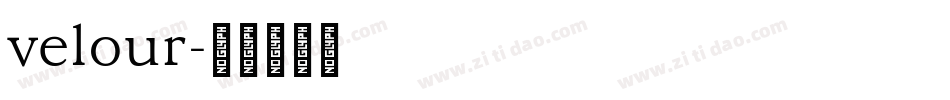 velour字体转换