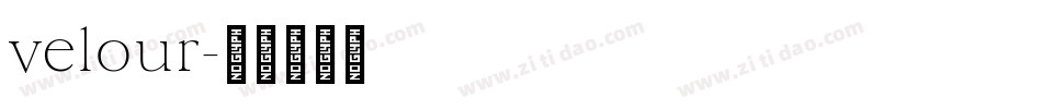 velour字体转换
