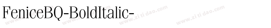 FeniceBQ-BoldItalic字体转换