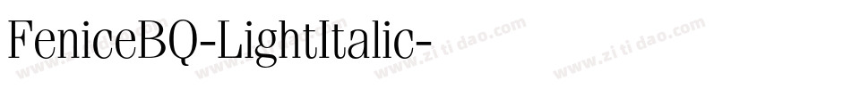 FeniceBQ-LightItalic字体转换