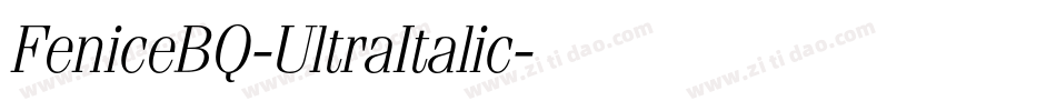 FeniceBQ-UltraItalic字体转换