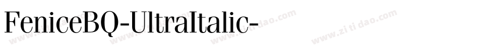 FeniceBQ-UltraItalic字体转换