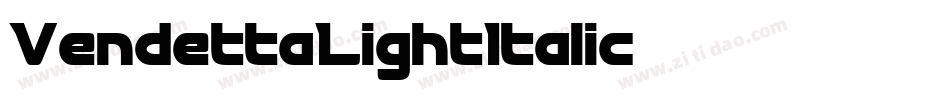 VendettaLightItalic字体转换