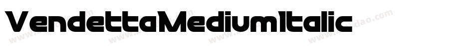 VendettaMediumItalic字体转换