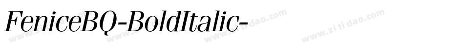 FeniceBQ-BoldItalic字体转换