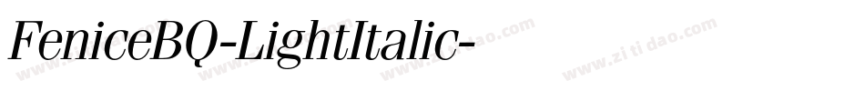 FeniceBQ-LightItalic字体转换