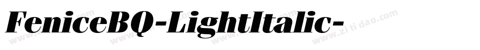 FeniceBQ-LightItalic字体转换