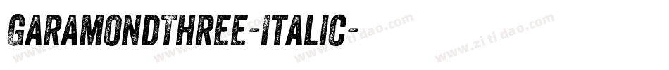 GaramondThree-Italic字体转换