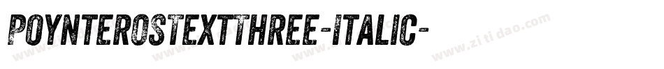 PoynterOSTextThree-Italic字体转换