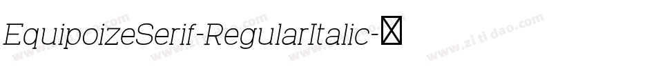 EquipoizeSerif-RegularItalic字体转换