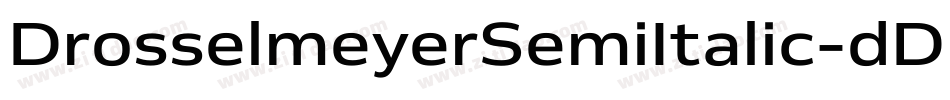 DrosselmeyerSemiItalic-dDEx字体转换