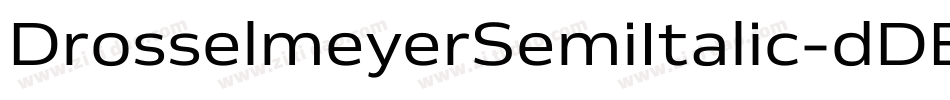 DrosselmeyerSemiItalic-dDEx字体转换