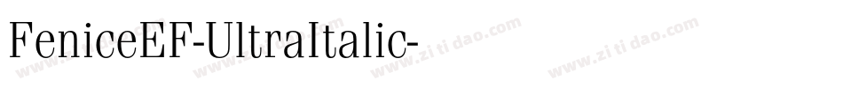 FeniceEF-UltraItalic字体转换