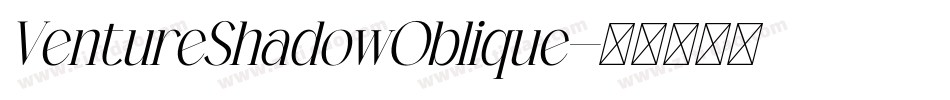 VentureShadowOblique字体转换