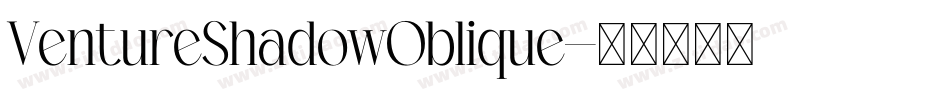 VentureShadowOblique字体转换