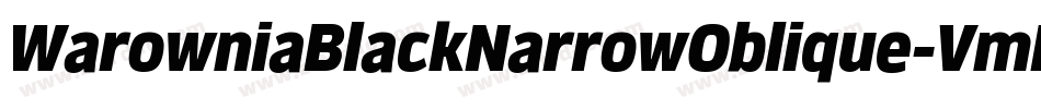 WarowniaBlackNarrowOblique-VmEB字体转换